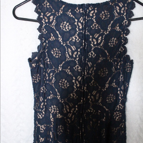 Blue Lace Womens Dress Foral Dress - Picture 8 of 10